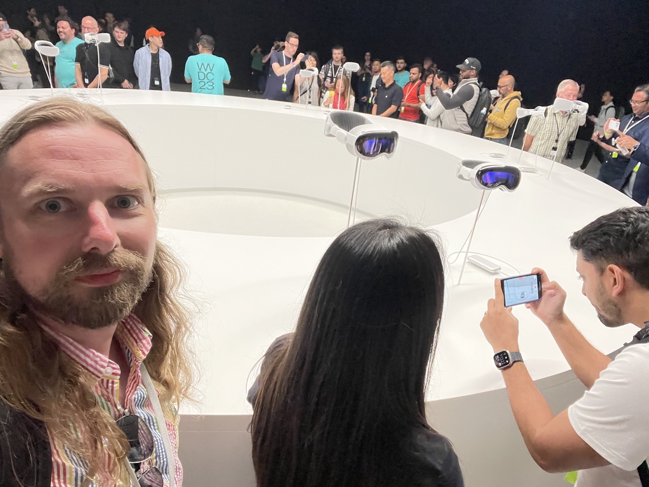 Michael takes a selfie at the Apple Development Conference 